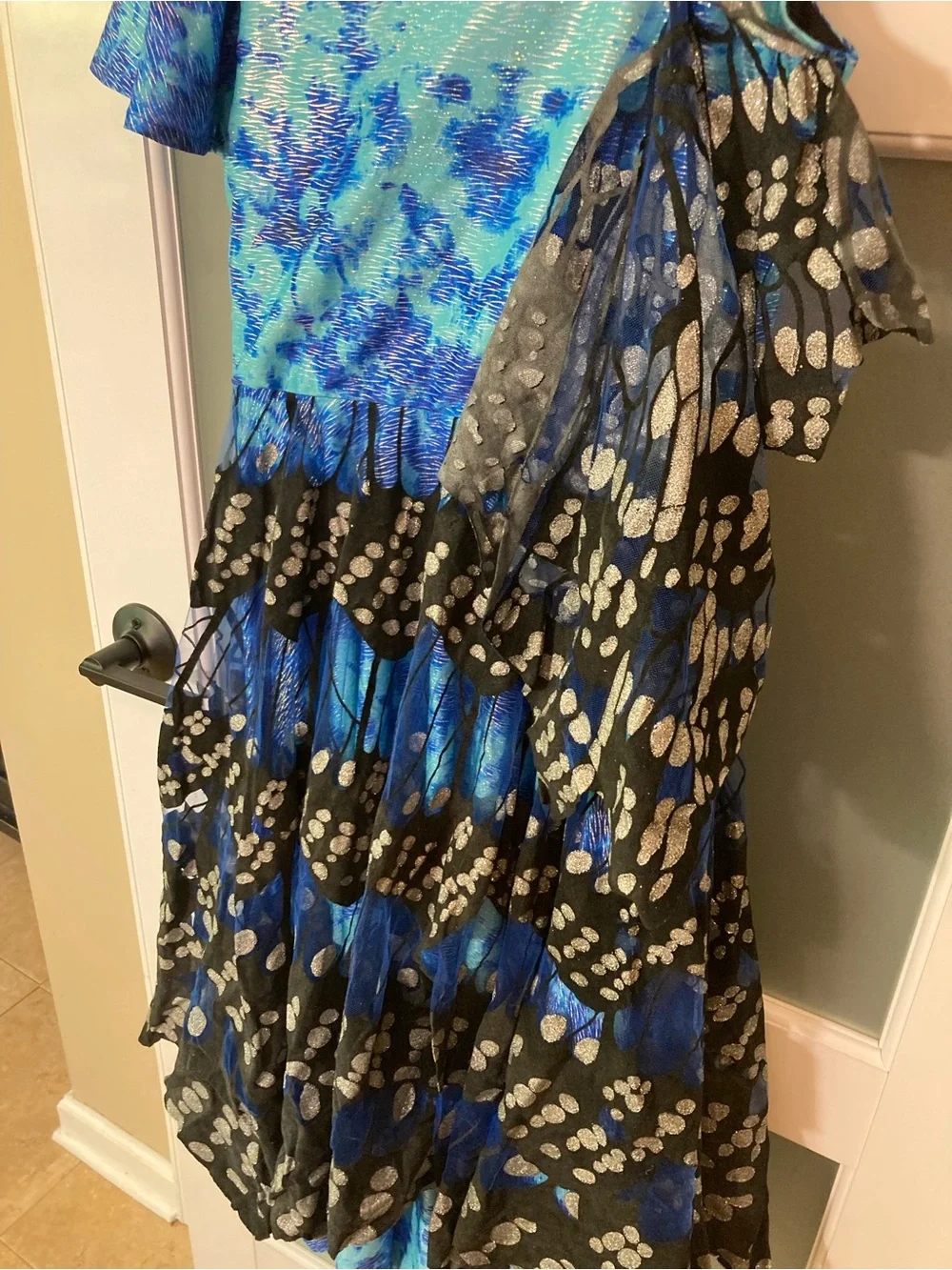 Wishcraft Chasing Fireflies Blue Monarch Butterfly Costume Dress- girls 10